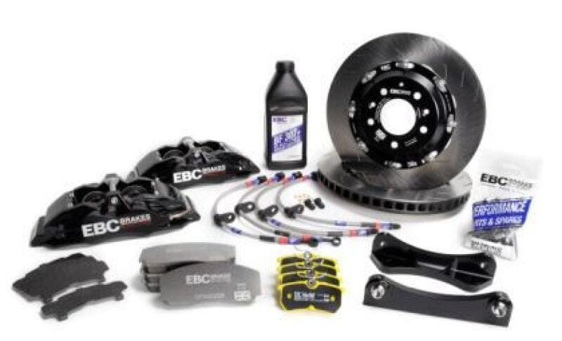 EBC — EBC Racing 06-18 BMW X5 (E70/F15) Black Apollo-6 Calipers 380mm Rotors Front Big Brake Kit