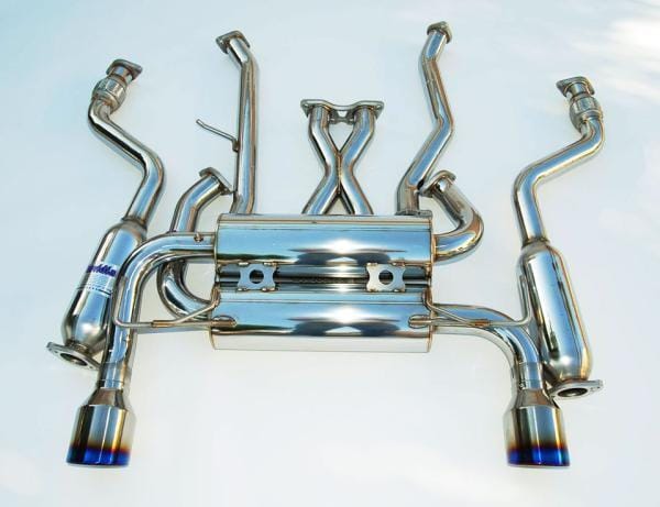 Invidia — Invidia 03-05 Infiniti FX35/45 Gemini Rolled Titanium Tip Cat-back Exhaust