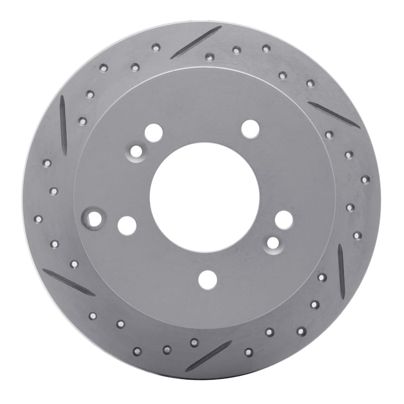 R1 Concepts — R1 01-10 Hyundai Tucson Rear Left Drilled & Slotted Geo-Carbon Rotor