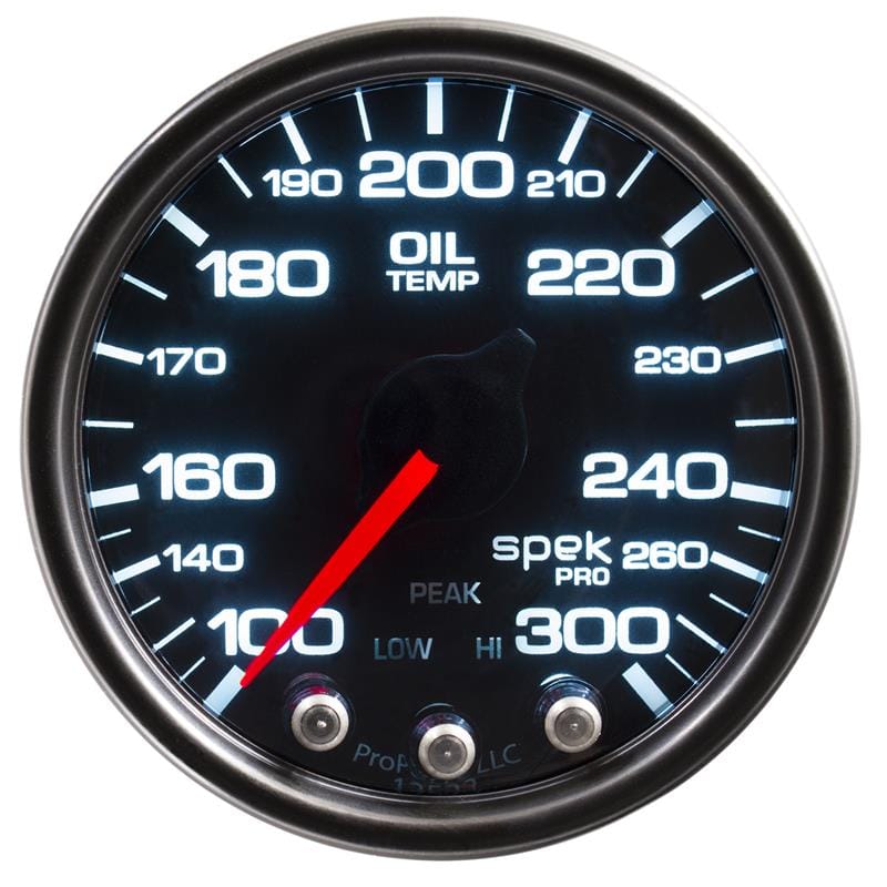 AutoMeter — Autometer Spek-Pro Gauge Oil Temp 2 1/16in 300f Stepper Motor W/Peak & Warn Blk/Smoke/Blk
GA 2" OILT BSB SPEK