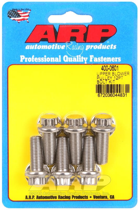 ARP — ARP Upper blower pulley SS 12pt bolt kit