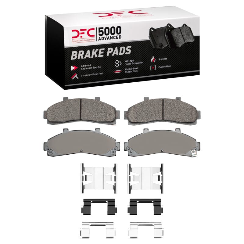DFC — DFC 95-02 Ford Explorer Front 5000 Advanced Semi Metallic Brake Pads and Hardware Kit
DFC Brake Pad Set