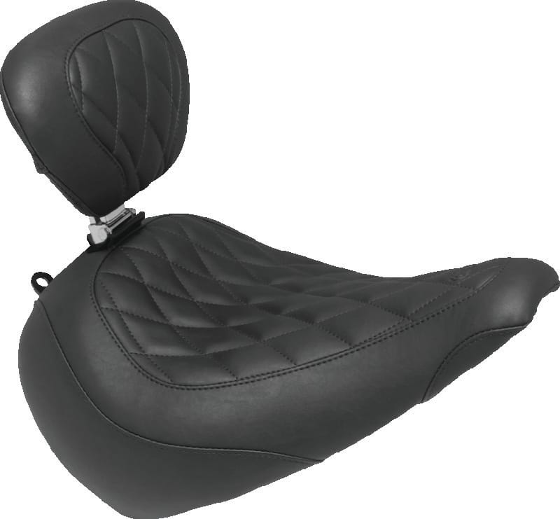 Mustang Motorcycle — Solo with Backrest Diamond Stitch