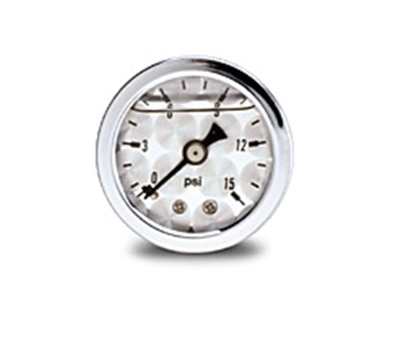 Russell — Russell Performance 15 psi fuel pressure gauge machine face (Liquid-filled)