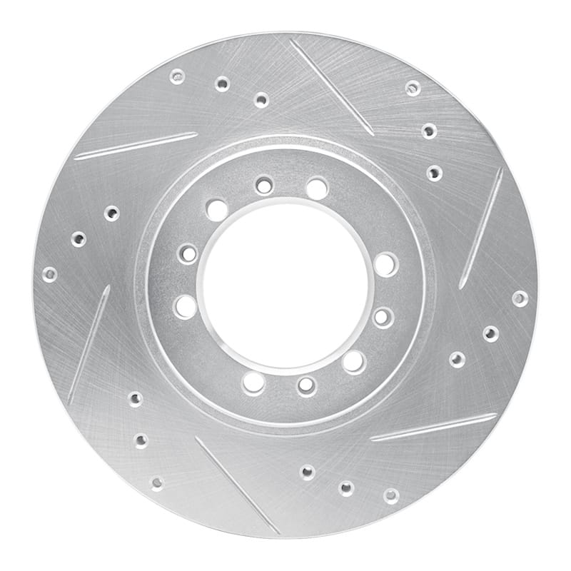 R1 Concepts — R1 94-00 Mitsubishi Montero Front Right Drilled & Slotted Silver Brake Rotor
R1 Brake Rotor Drill