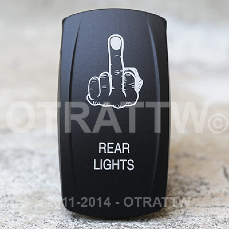 SPOD — Spod Rocker Rear Lights using middle finger graphic Switch