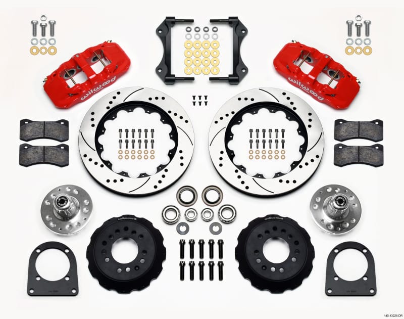 Wilwood — Wilwood AERO6 Front Hub Kit 14.00in Drill Red TCI-IFS 71-78 (Pinto Based)
BRAKE KIT