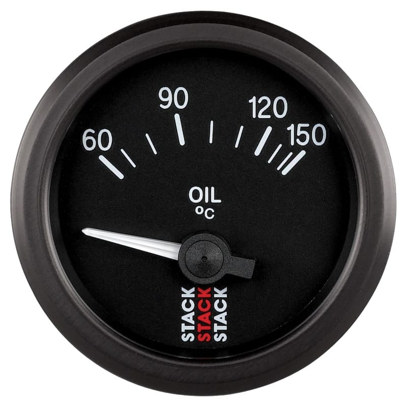 AutoMeter — Autometer Stack 52mm 60-150 Deg C M10 Male Electric Oil Temp Gauge - Black
Ga OilT Elec Bk 150C