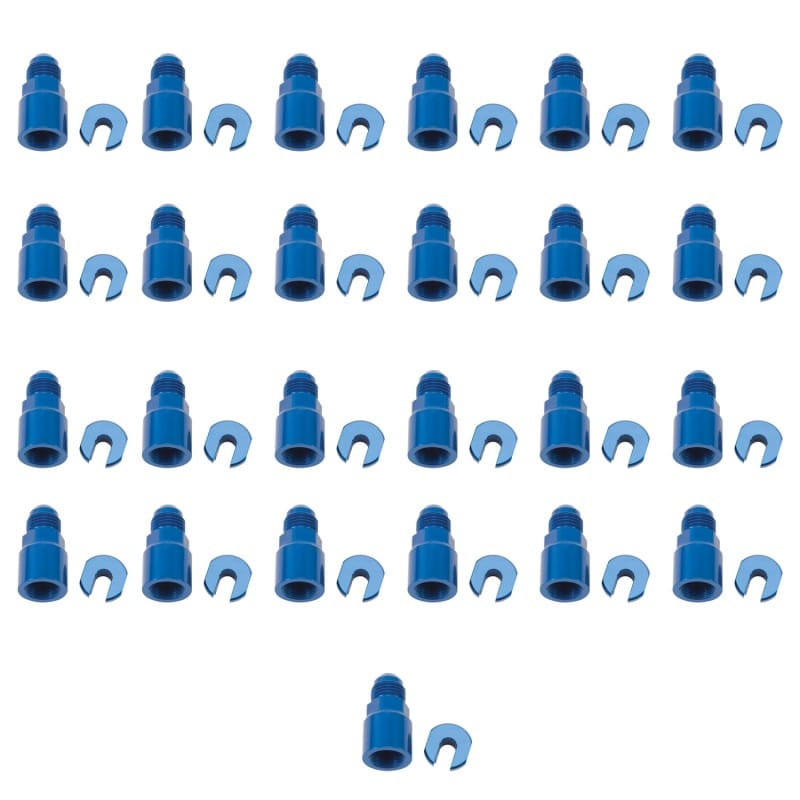 Russell — Russell Performance -6 AN Male to 3/8in SAE Quick-Disc Female EFI Adapter Fitting(Bulk Qty 25)-Blue
Adapter Fitting