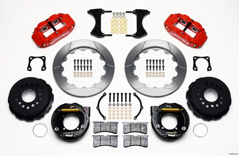Wilwood — Wilwood Narrow Superlite 4R Rear P-Brk Kit 12.88in Red Chevy 12 Bolt-Spec 3.15in Bearing
BRAKE KIT