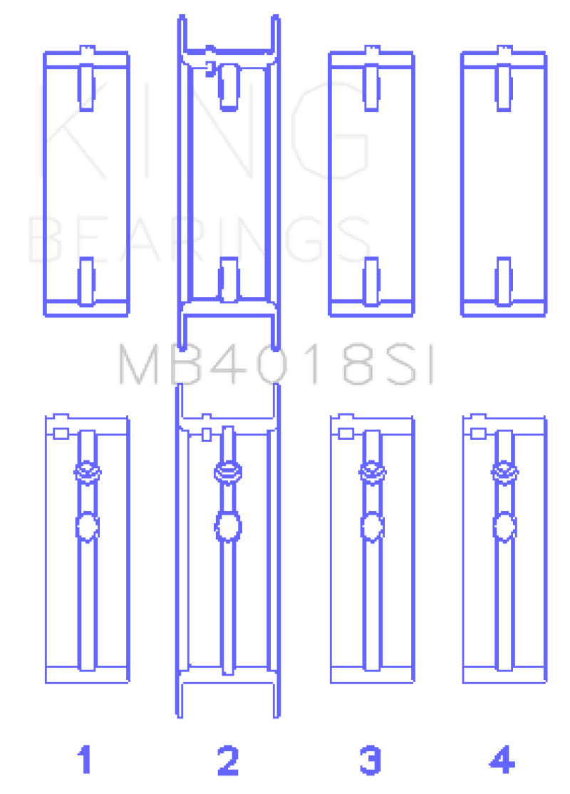King Engine Bearings — King Engine Bearings Holden 231 (3800) V6 (Size STD) Main Bearing Set
Engine Bearing
