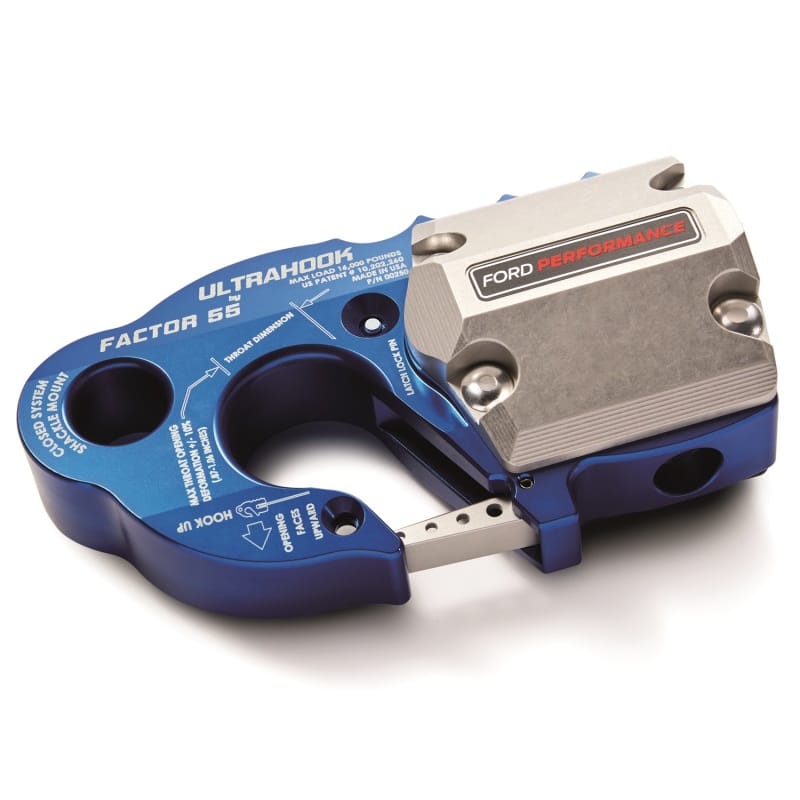Ford Racing — Ford Racing Factor 55 UltraHook w/Rope Guard - Blue
Tow Hook