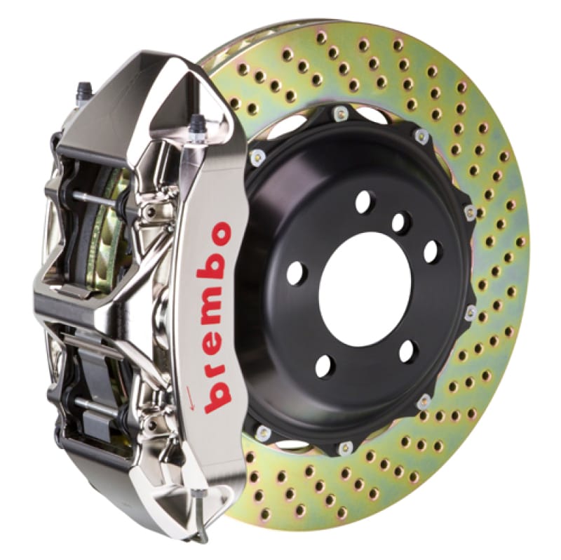 Brembo — Brembo 99-05 S2000 Front GTR BBK 6 Piston Billet355x32 2pc Rotor Drilled- Nickel Plated