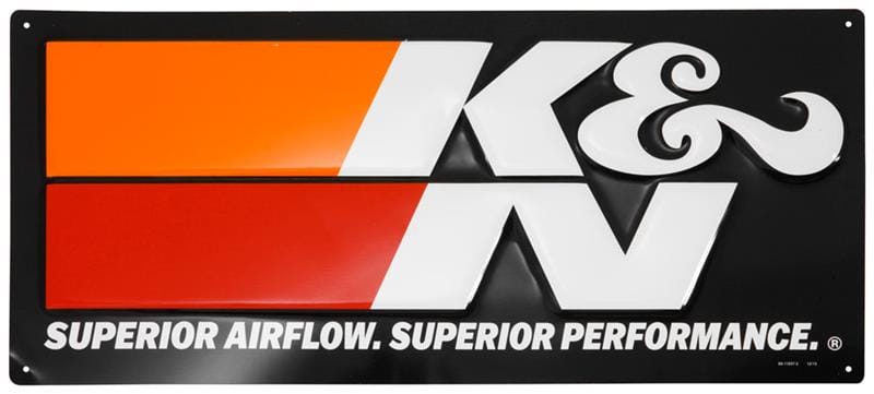 K&N Engineering — K&N Embossed Metal Sign 9in H x 20in W