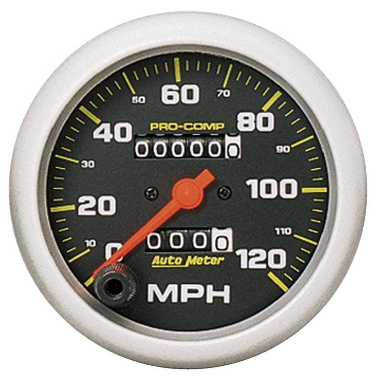 AutoMeter — GAUGE, SPEEDOMETER, 3 3/8" , 120MPH, MECHANICAL, PRO-COMP