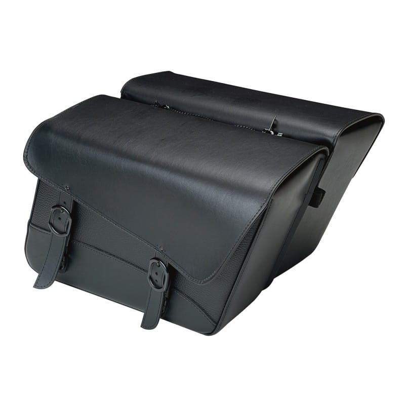 Willie & Max — Willie & Max Universal Black Jack Large Slant Saddlebag Set (16 in L x 11 in H x 6.5 in W) - Black