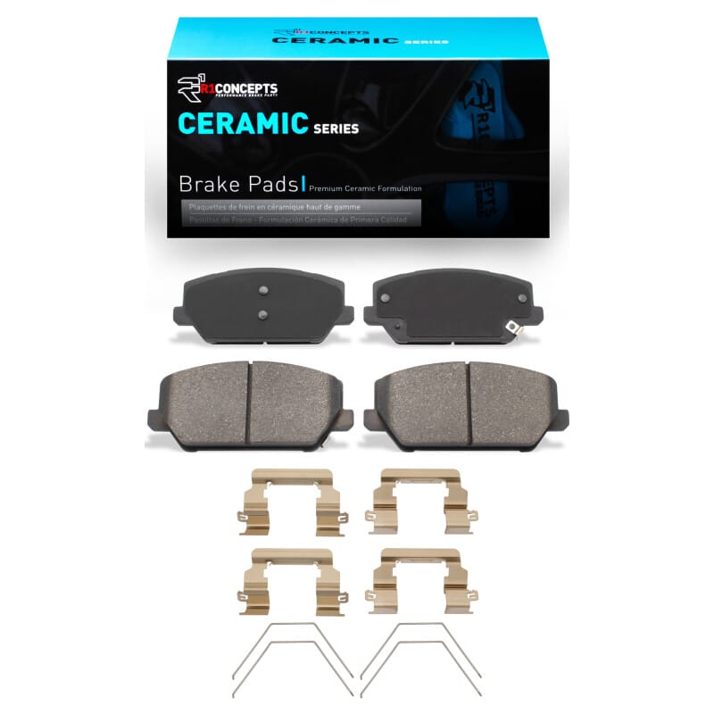 R1 Concepts — R1 22-25 Hyundai Elantra N Front Ceramic Pads & Hardware Kit