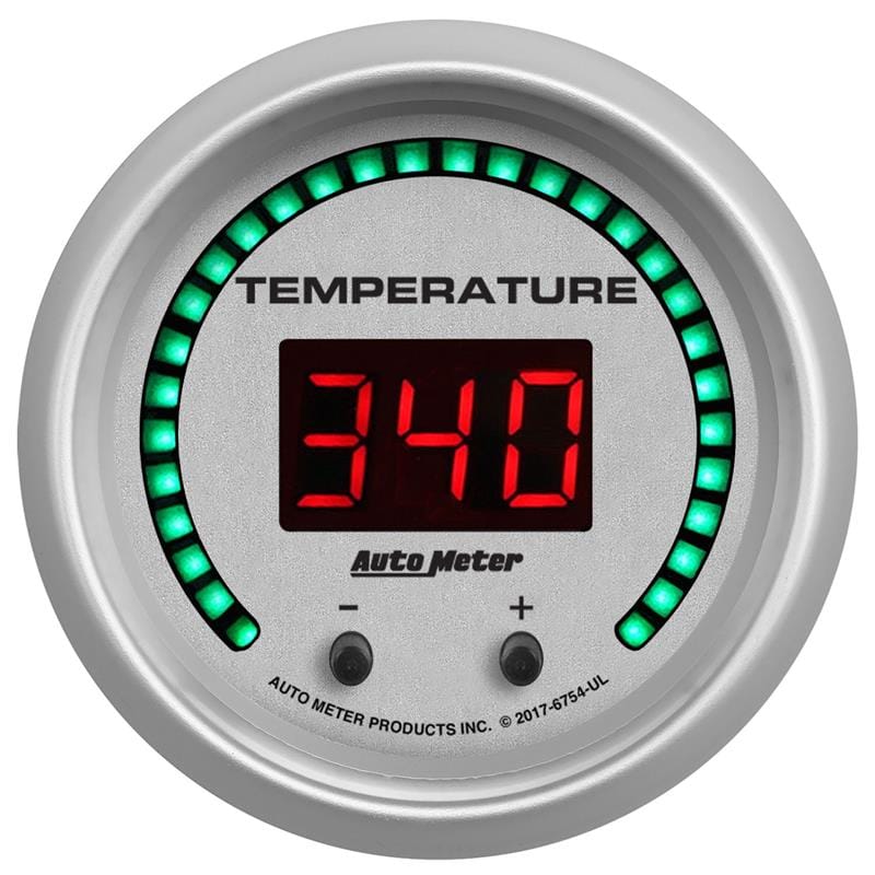 AutoMeter — GAUGE, FLUID TEMPERATURE, 2 1/16", 2 CHAN, SELECTABLE, ULTRA-LITE ELITE DIGITAL