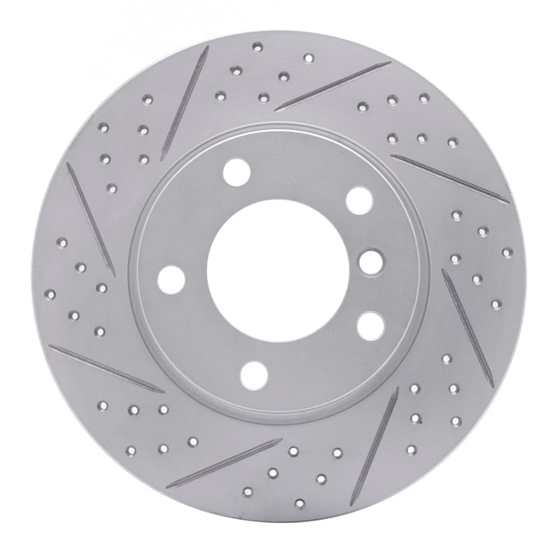 R1 Concepts — R1 95-98 BMW 318Ti Front Left Drilled & Slotted Geo-Carbon Rotor