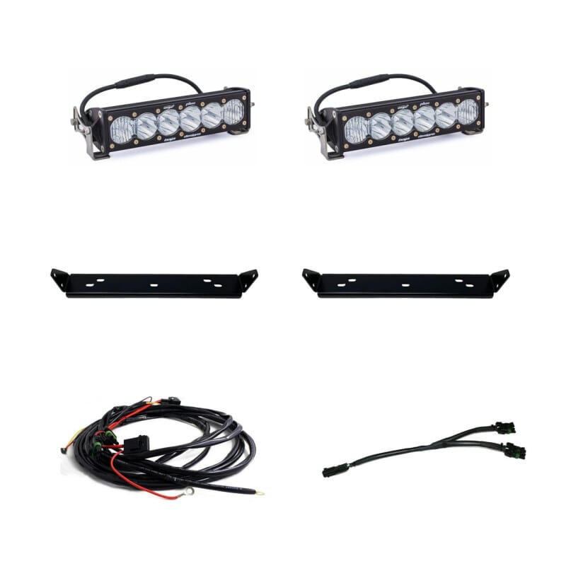 Baja Designs — Baja Designs 2021+ Ford Raptor OnX6 Behind Grill Kit -10in. Clear D/C
