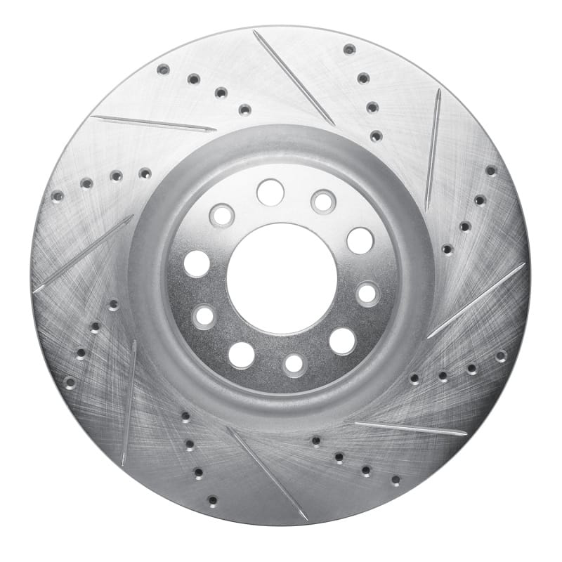 R1 Concepts — R1 2017-2025 Alfa Romeo Giulia Front Right Drilled & Slotted Silver Brake Rotor
R1 Brake Rotor Drill