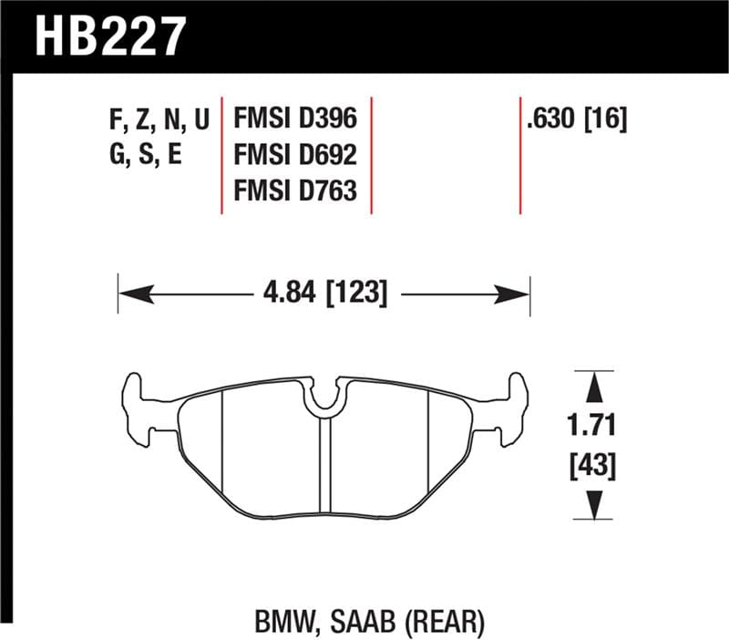 Hawk Performance — Hawk 95-99 BMW M3 E36 HPS Street Rear Brake Pads
Disc Brake Pad