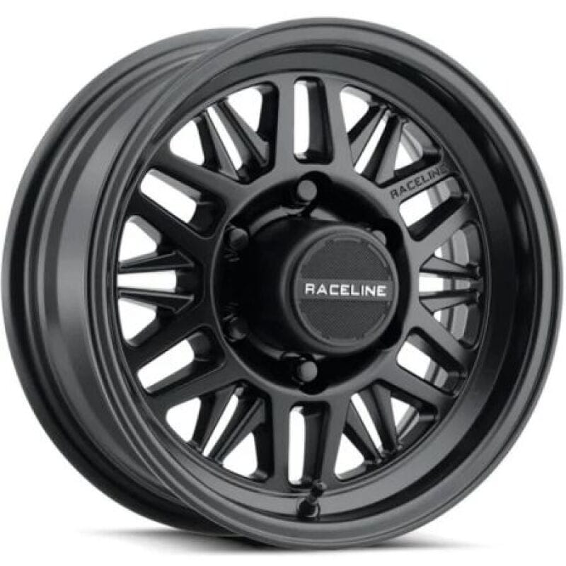 Raceline — Raceline 451B Ryno TR Trailer 15x6in / 5X5 BP / 0mm Offset / 3.19mm Bore - Satin Black