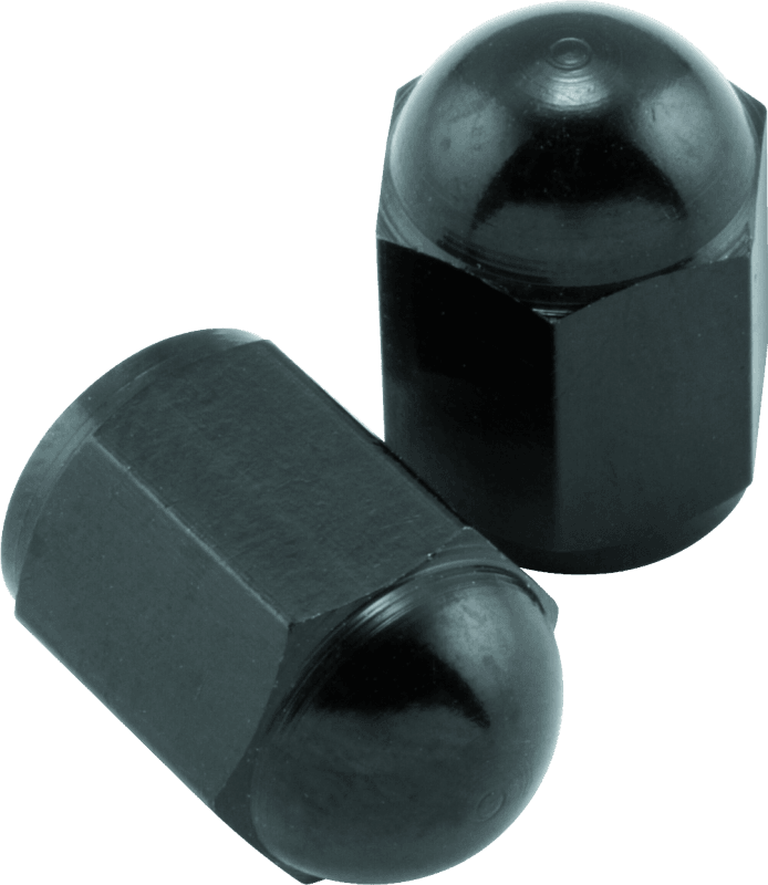 BikeMaster — BikeMaster Valve Caps Aluminum (6 Pair) - Black