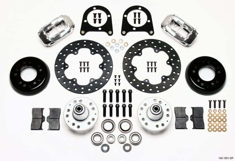 Wilwood — Wilwood Forged Dynalite Front Drag Kit Drilled Polished 37-48 Ford Psgr. Car Spindle
BRAKE KIT