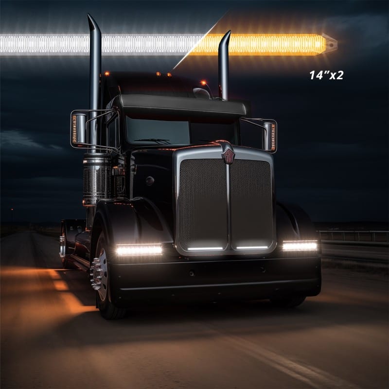 XKGLOW — XK Glow 14In Switchback Grill Lights with Start-up Animation & Sequential Turn Signals