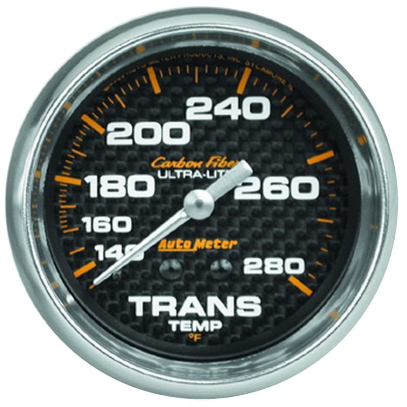 AutoMeter — Autometer Ultra-Lite Carbon Fiber 2-5/8in Transmission Temp 140-280 Deg F
GA 2.6" TRANST M CF