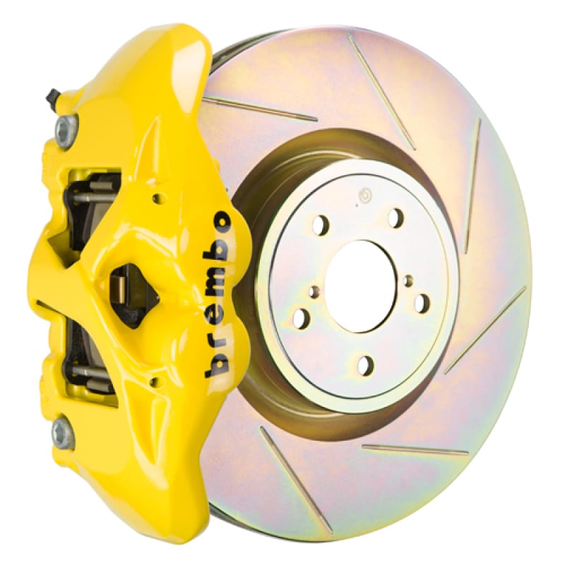 Brembo — Brembo 15-21 WRX (VA) Front GT BBK 4 Piston Cast 326 x30 1pc Rotor Slotted Type-1- Yellow