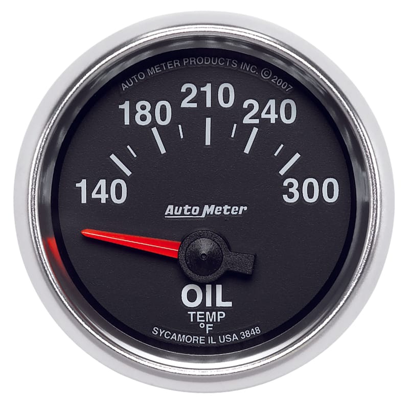 AutoMeter — Autometer GS 52mm 140-300 Deg F Short Sweep Electronic Oil Temperature Gauge
2-1/16" OIL TEMP, 14