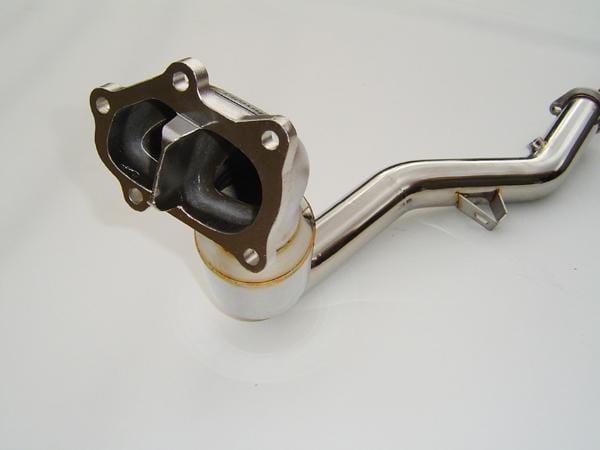 Invidia — Invidia 02-07 WRX/STi Polished Divorced Waste Gate Downpipe with High Flow Cat