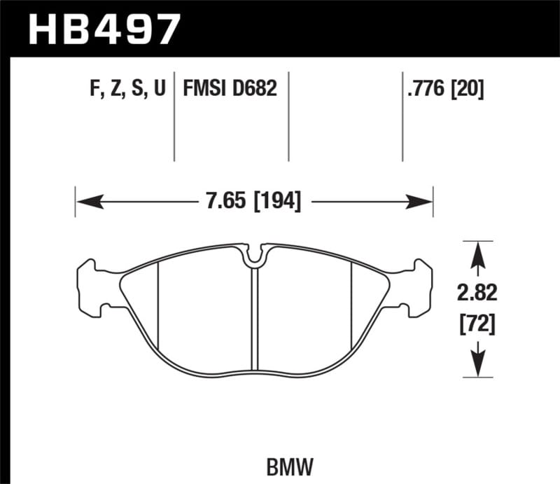 Hawk Performance — Hawk 95-01 BMW 750iL 5.4L Base Front ER-1 Brake Pads
Disc Brake Pad