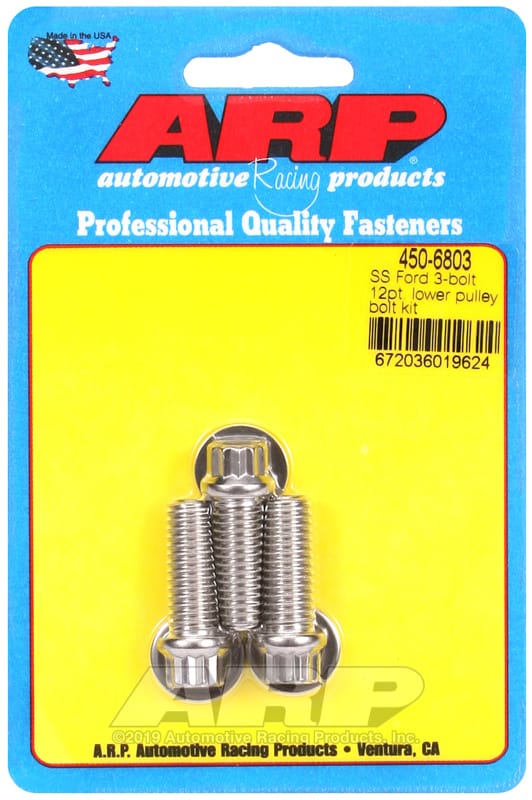 ARP — ARP Ford SS 3-Bolt 12pt Lower Pulley Bolt Kit