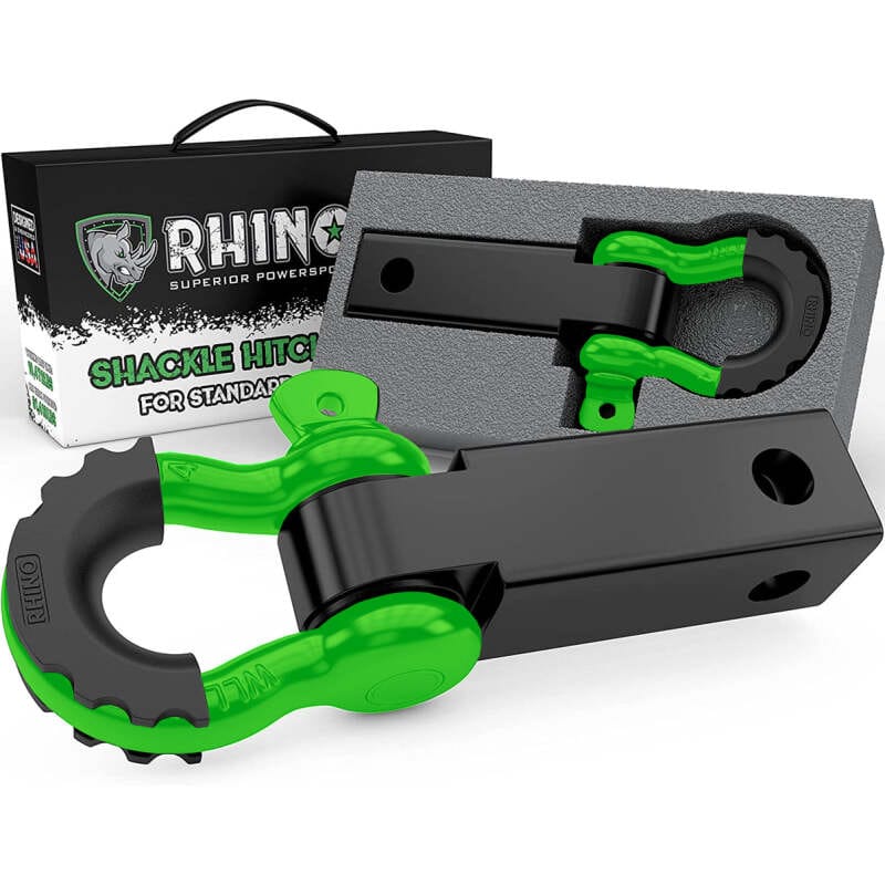 Rhino USA — Rhino USA Shackle Hitch Receiver W/ D-Ring (Green)
Tow Hook