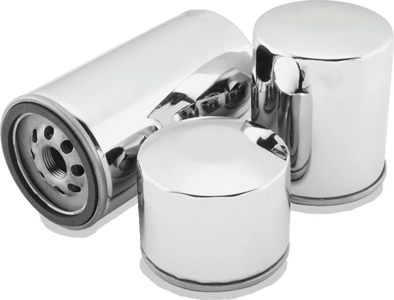 TwinPower — Twin Power Twin Cam and M8 Chrome Magnetic Oil Filter Replaces H-D 63798-99 with Backflow Valve