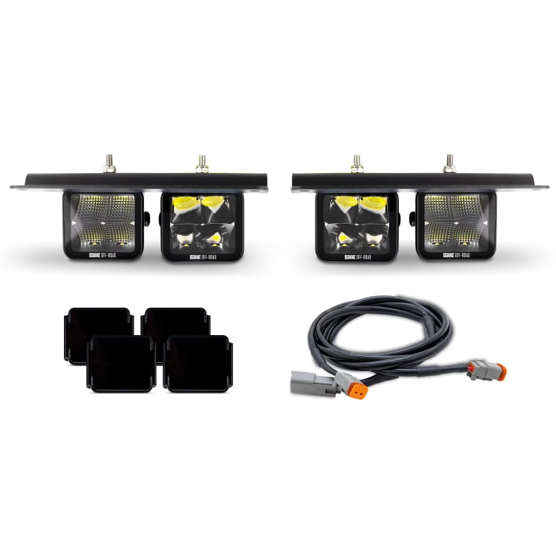 Borne Off-Road — Borne Off-Road 2021+ Ford Bronco Direct Fit Pods - Modular Bumper - Kit of 4 - Fog - Up