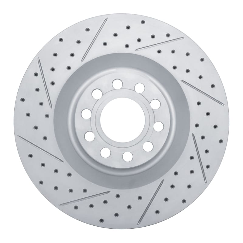 R1 Concepts — R1 01-03 Audi S8 Front Left Drilled & Slotted Geo-Carbon Rotor