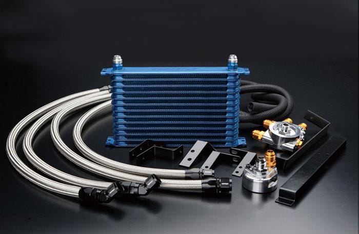 GReddy — GReddy 89-94 Nissan Skyline GT-R (BNR32) 13 Row Oil Cooler Kit w/ Oil Filter Relocation