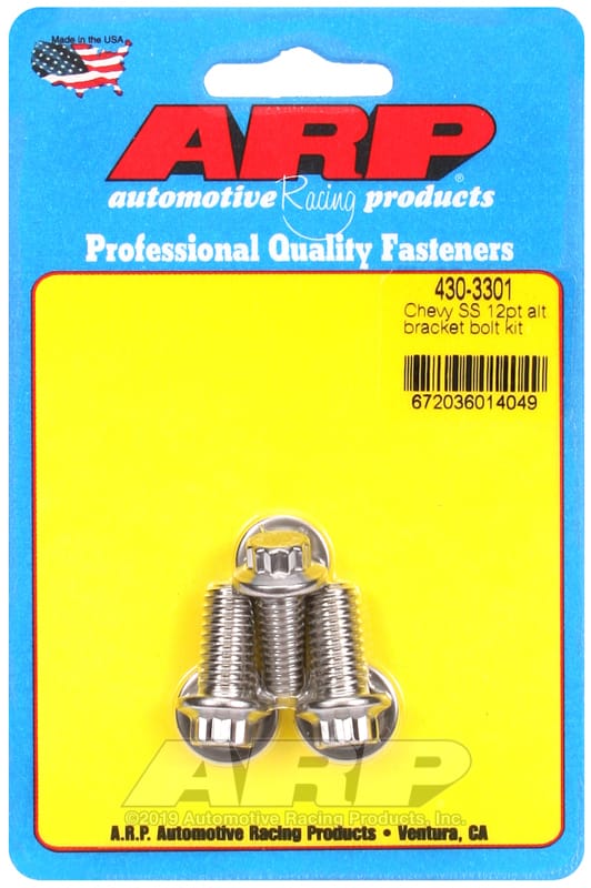 ARP — ARP Chevy SS 12pt Alternator Bracket Bolt Kit