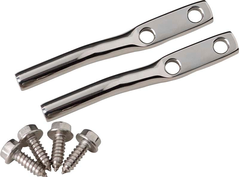 Kentrol — Kentrol 97-06 Jeep Wrangler TJ Door Strap Pins Pair - Polished Silver