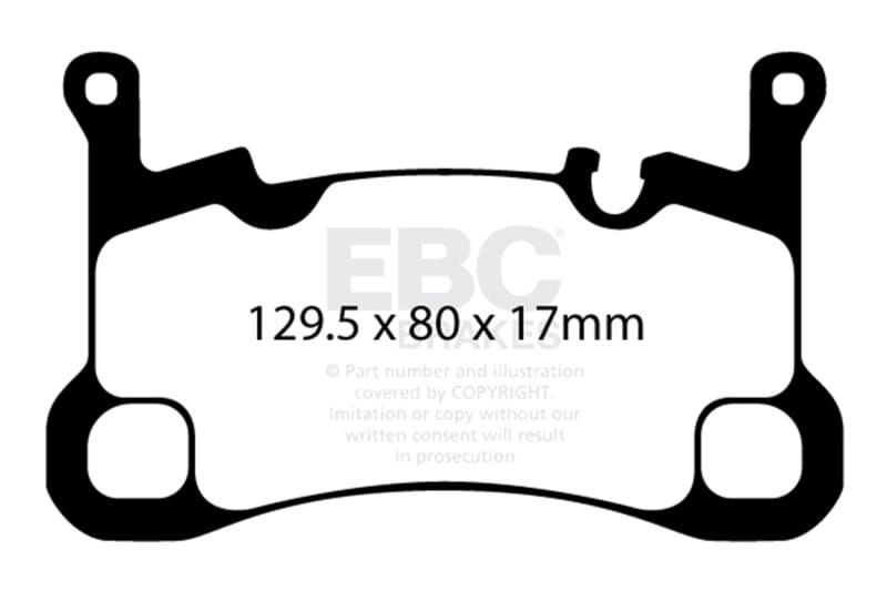 EBC — EBC 2018+ Porsche Cayenne (3rd Gen) 3.0L Turbo Yellowstuff Rear Brake Pads
Disc Brake Pad