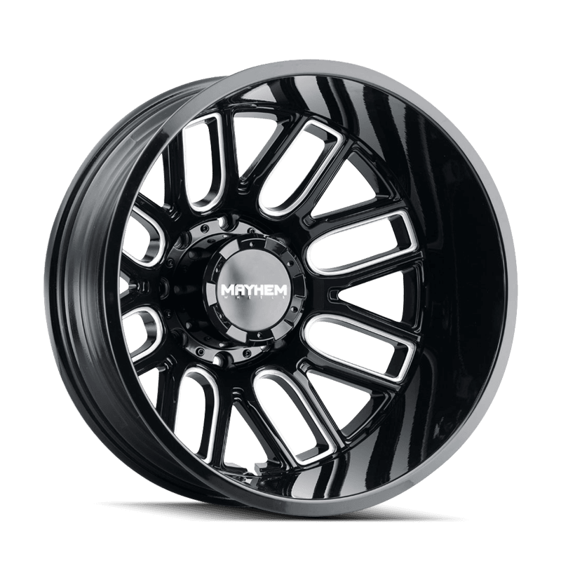 Mayhem — Mayhem 8107D Cogent Dually 22x8.25 / 8x200 BP / -192mm Offset / 142mm Hub Blk w/ Milled Spokes Wheel