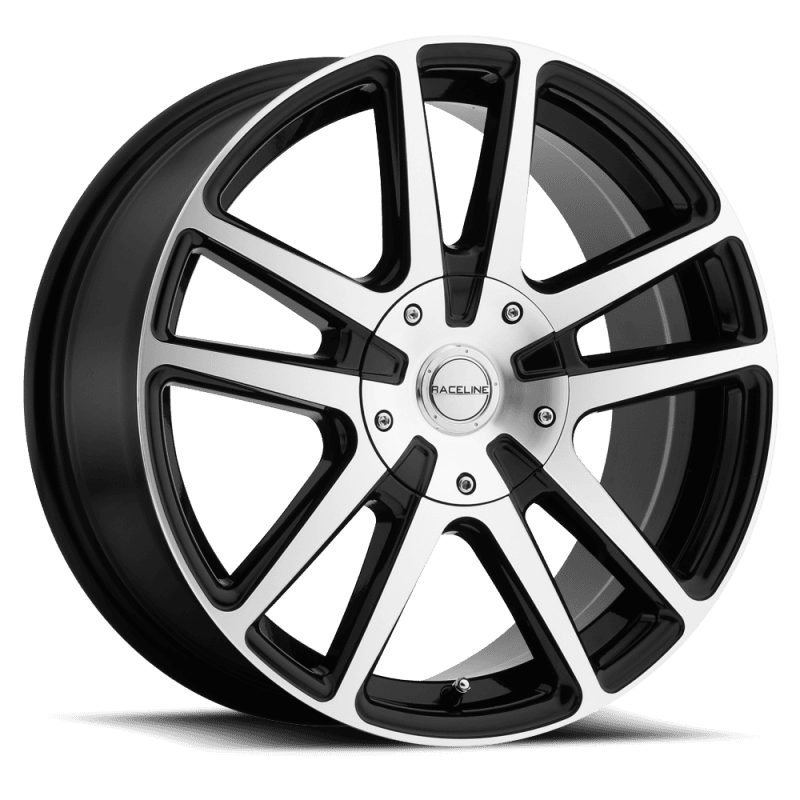 Raceline — Raceline 145M Encore 16x7in / 5x112/5x120 BP / 40mm Offset / 74.1mm Bore - Black & Machined Wheel