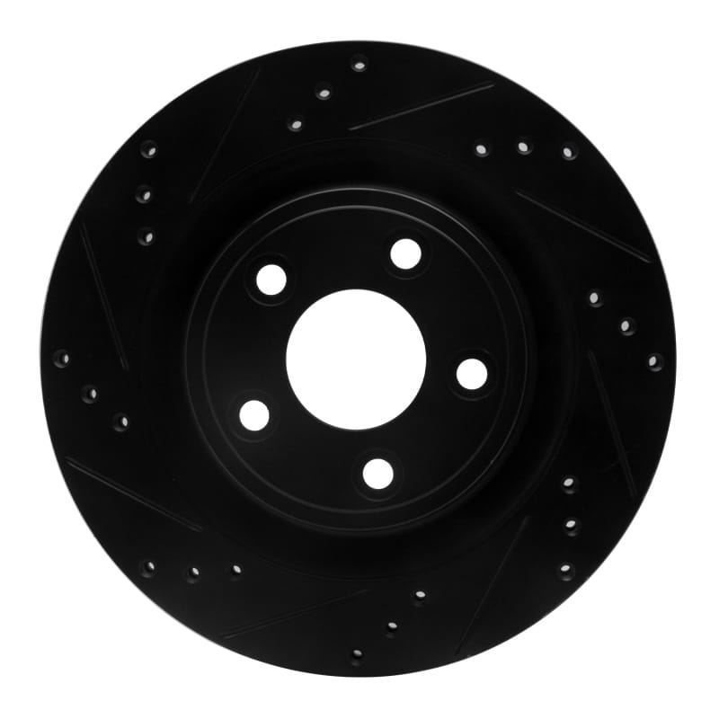 R1 Concepts — R1 06-08 Jaguar S-Type Rear Left Drilled & Slotted Black Brake Rotor
R1 Brake Rotor Drill