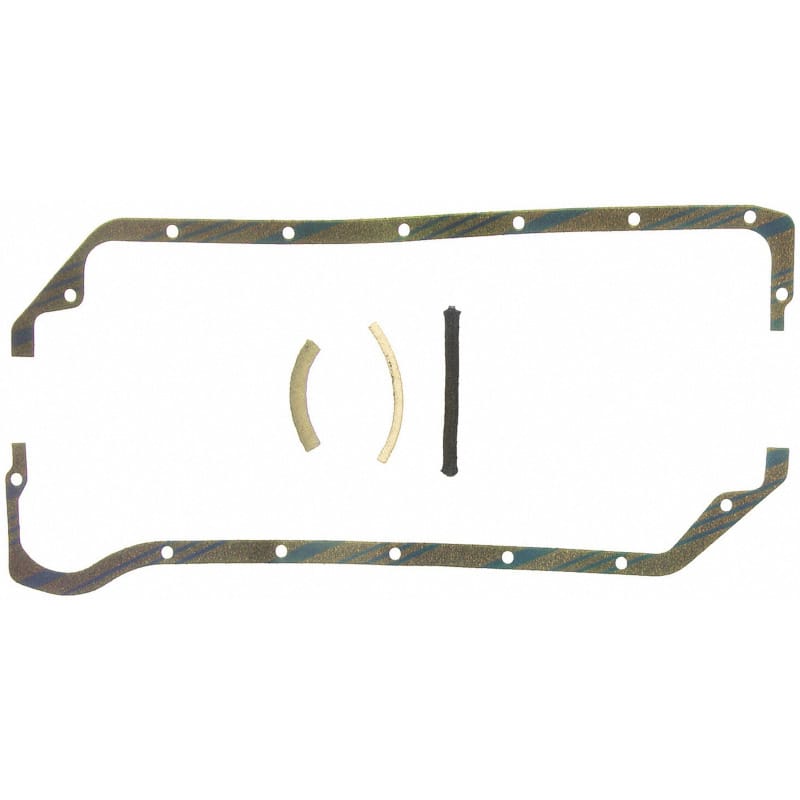 Fel-Pro — Fel-Pro OS 2996 C-1 Engine Oil Pan Gasket Set Blue Stripe cork-rubber