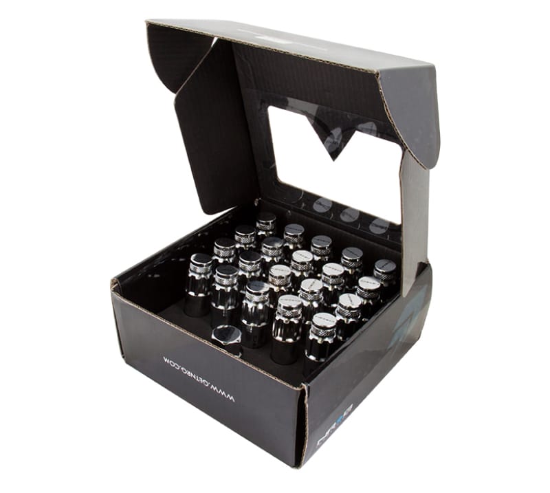 NRG — NRG 700 Series M12 X 1.25 Steel Lug Nut w/Dust Cap Cover Set 21 Pc w/Locks & Lock Socket - Silver