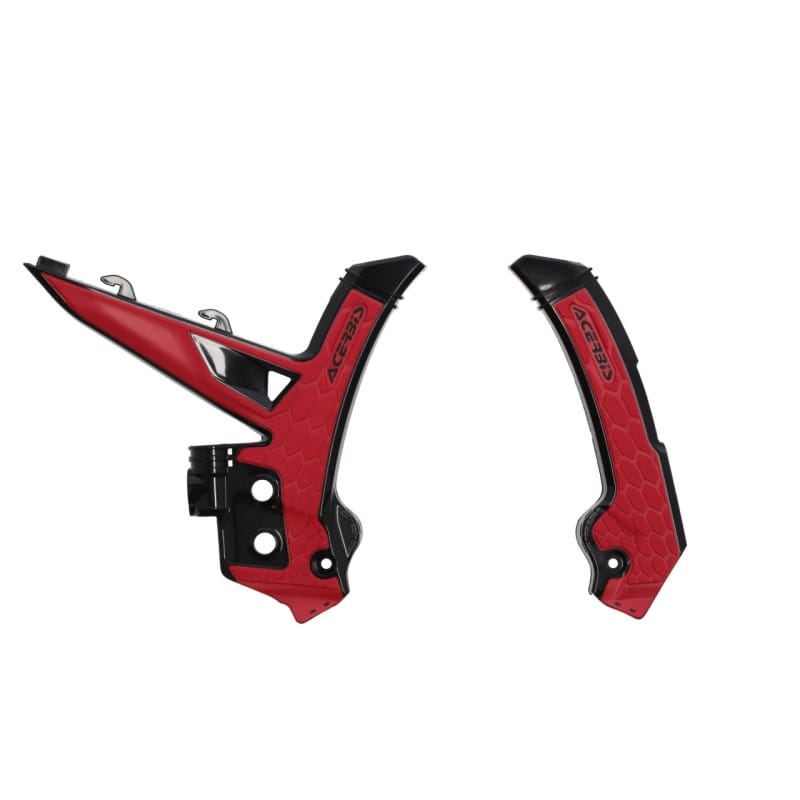 Acerbis — Acerbis 2024 GasGas MC/ MC-F/ EC/ EC-F/ EX250/300 EX-F Frame Guards- X-Grip - Black/Red